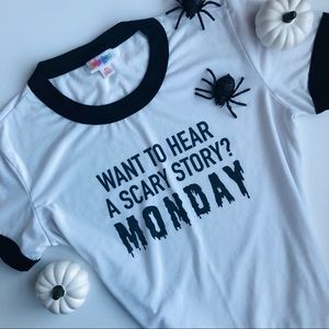 LuLaRoe Scary Monday Liv Top - Size XS